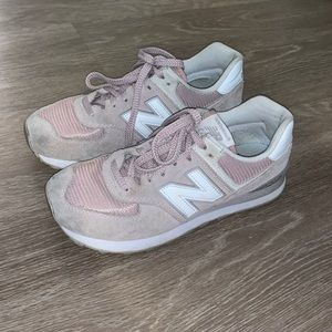 Pink New Balance tennis shoes